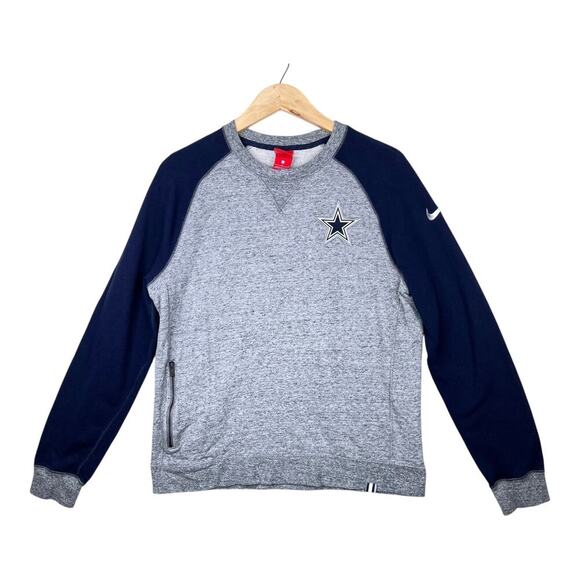 Nike x NFL Dallas Cowboys women's crewneck sweatshirt in gray Blue size large - Picture 1 of 12